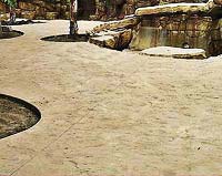 finished decorative concrete walkway