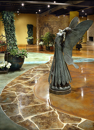 Acanthus Concrete Stain Designs