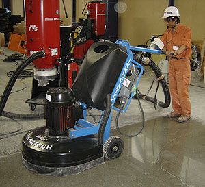 Innovatech diamond grinder for polishing decorative concrete floors