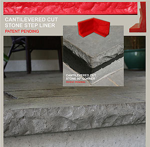 Butterfield Color Cantilevered Cut Stone Step and Form Liners